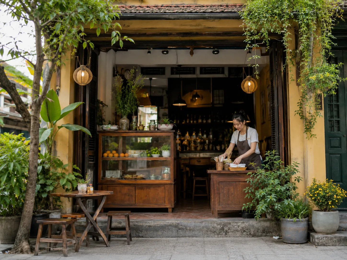 ベトナムのローカルなお店の店先